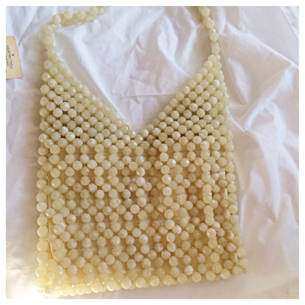 1990s Beaded pearly bag
